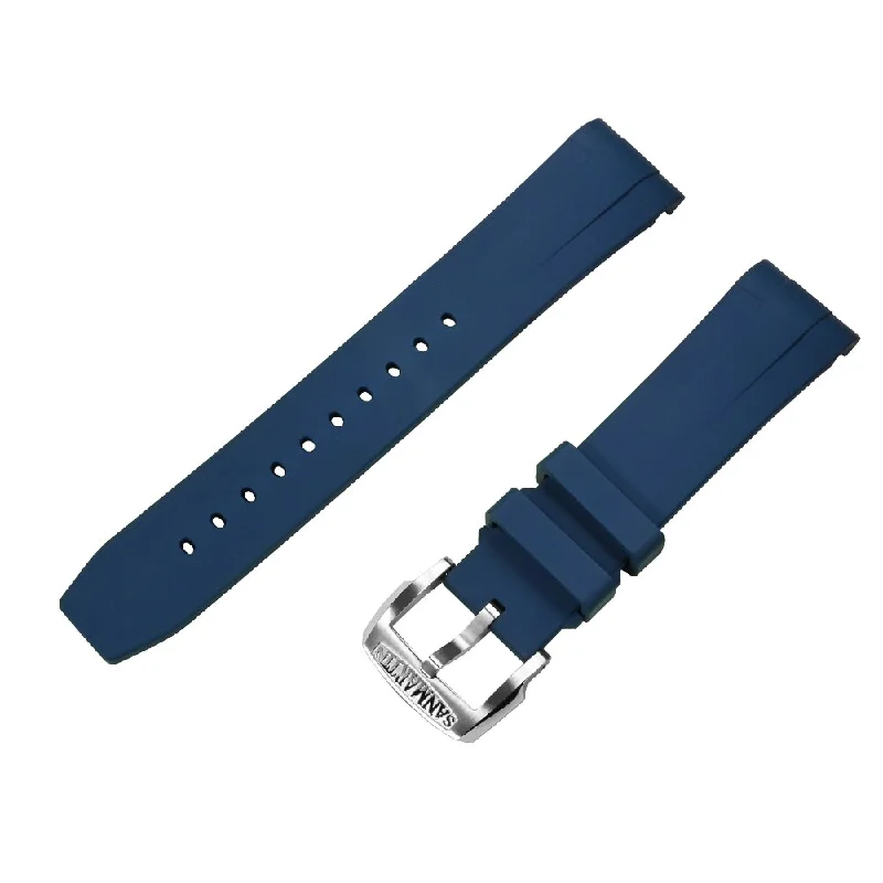 vintage digital sports watches-San Martin Fluorine Rubber Watch Band for SN0121G/SN054/SN008