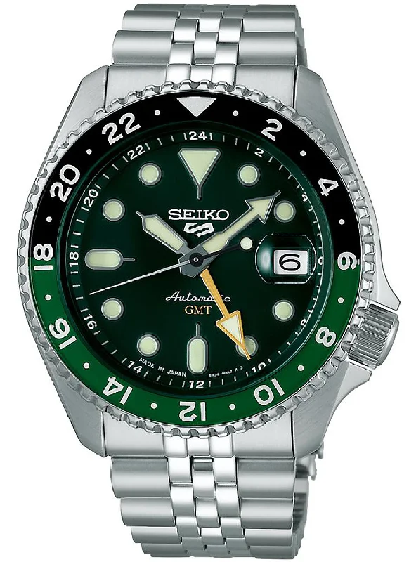 men's sporty digital wristwatches-SEIKO 5 SPORTS WATCH SKX SERIES AUTOMATIC GMT SBSC019 / SSK035 MADE IN JAPAN JDM