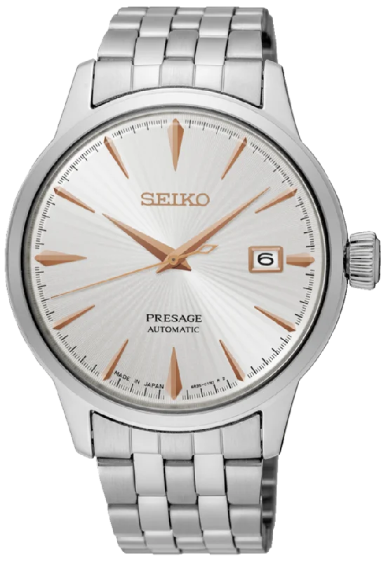 smartwatch with smart notification alerts-Seiko Presage Cocktail Time Series Automatic "Golden Cadillac" SRPB47