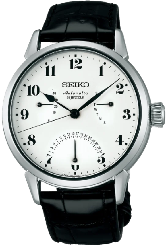 smartwatch with live activity tracking-Seiko Presage Craftsmanship Series 6R24 Mechanical Automatic White Dial SARD007