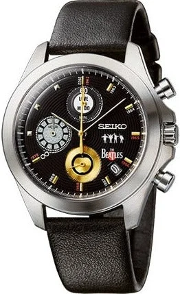 luxury mechanical wristwatches for women-Seiko X THE BEATLES "LOVE ME DO" 60th Anniversary Collaboration Limited Edition Quartz Chronograph