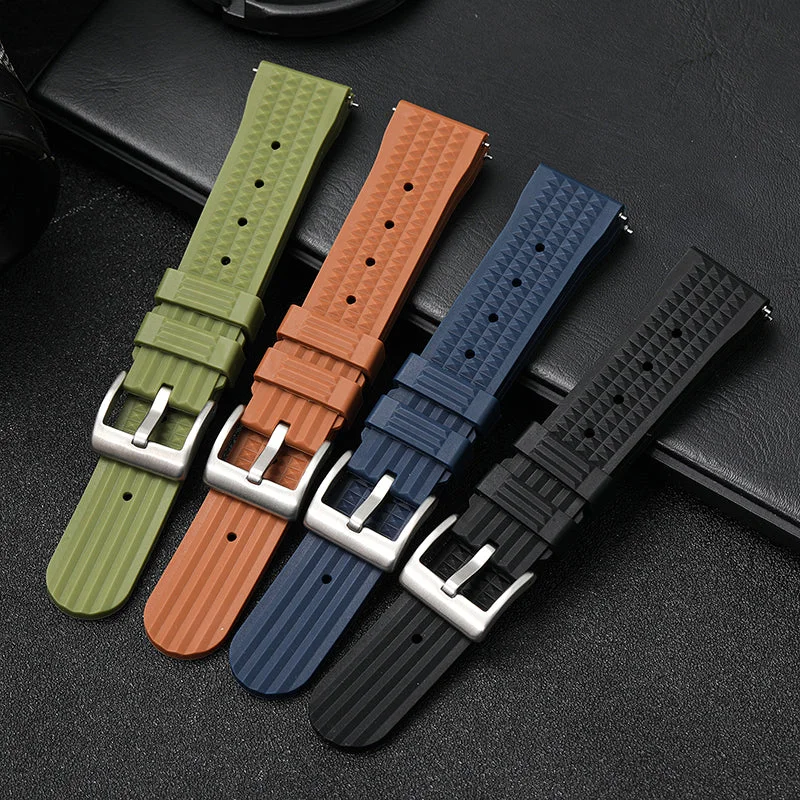 smartwatch with energy-saving mode-★Special Offer★Watchdives Soft Waffle Rubber Dive Strap